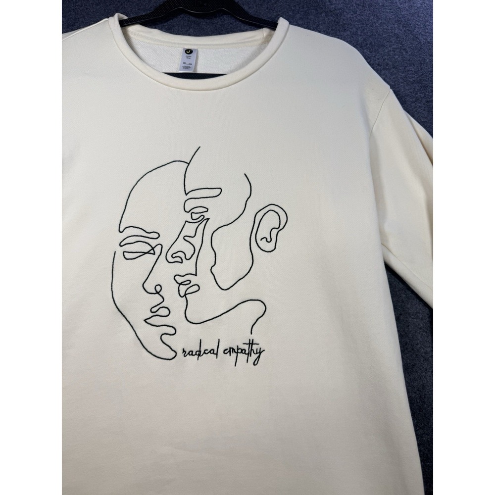 Jubilee Shop Radical Empathy Graphic Sweatshirt Cream Size XS